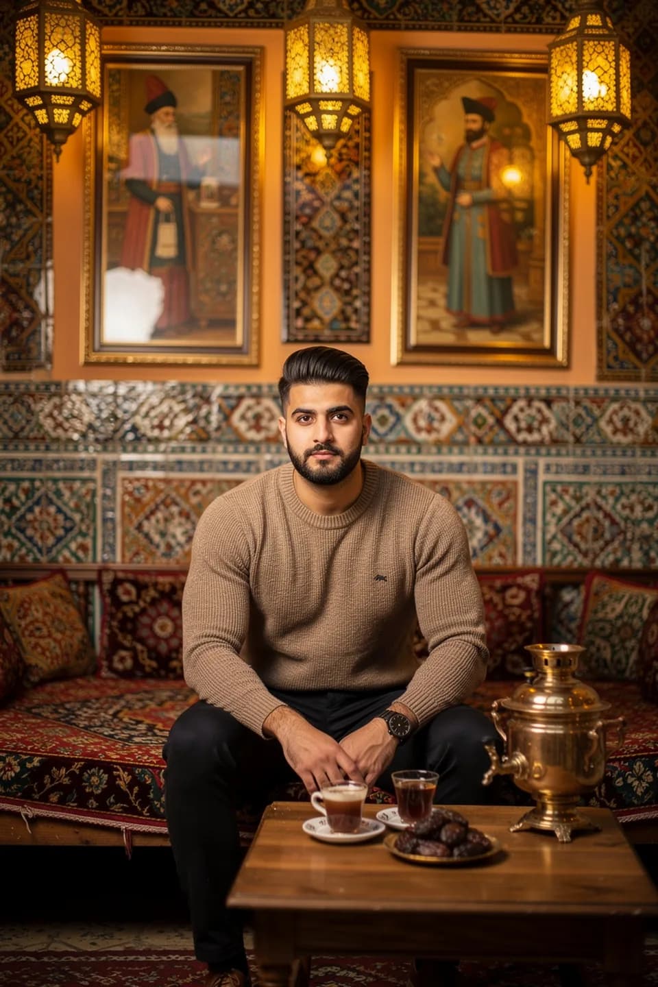 پرتره در سبک قهوهخانه سنتی آذری