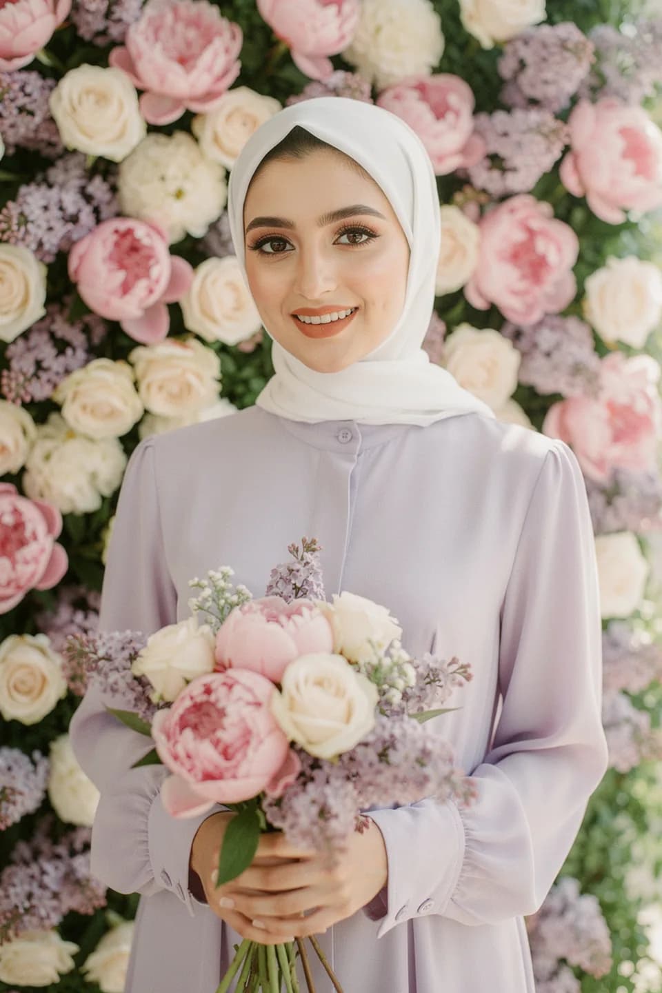پرتره در سبک دیوار گل بهاری